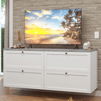 Rack para TV até 70 Polegadas 160cm 4 Gavetas Branco Vik Madesa 04