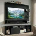Rack com Painel para TV até 60 Polegadas 180 cm Preto Cancun Madesa