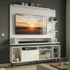 Rack com Painel para TV até 60 Polegadas 180 cm com Pés Branco/Rustic Cancun Madesa