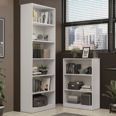 Kit Madesa Estante Livreiro 6908 + Estante Livreiro 6907 Branco
