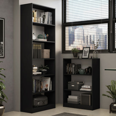 Kit Madesa Estante Livreiro 6908 + Estante Livreiro 6907 Preto