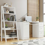 Escrivaninha Madesa Alaska + Estante Escada Branco