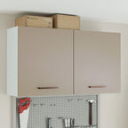 Armário Aéreo Multiuso 120cm 2 Portas Branco/Crema Agata Madesa