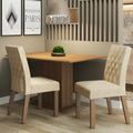 Conjunto Sala de Jantar Madesa Lia Mesa Tampo de Madeira com 2 Cadeiras Rustic/Imperial