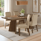 Conjunto Sala de Jantar Tampo com Vidro 4 Cadeiras Rustic/Imperial Todi Madesa