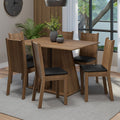 Conjunto Sala de Jantar Mesa Tampo de Madeira 6 Cadeiras Rustic/Preto Sharon Madesa
