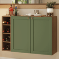 Buffet Aparador com Adega 100cm 2 Portas Rustic/Verde Vik Madesa 16
