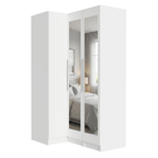 Guarda-Roupa Modulado de Canto 3 Portas com Espelhos Branco Neo Madesa