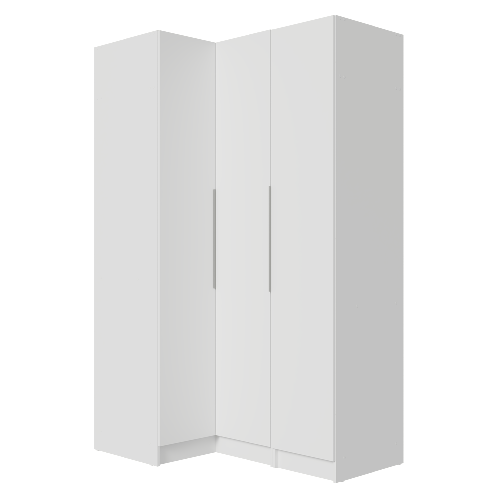Guarda-Roupa Modulado de Canto 3 Portas Branco Neo Madesa
