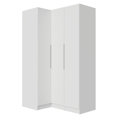 Guarda-Roupa Modulado de Canto 3 Portas Branco Neo Madesa