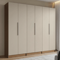 Guarda-Roupa Modulado 240 cm 6 Portas 4 Gavetas Rustic/Crema Neo Madesa 01