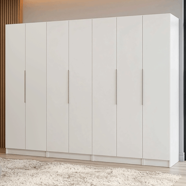 Guarda-Roupa Modulado 280 cm 7 Portas 4 Gavetas Branco Neo Madesa 01