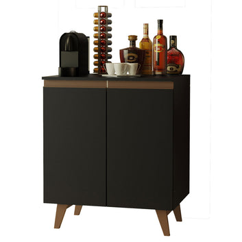 Balcão Cantinho do Café Madesa Reims 70 cm 2 Portas Preto