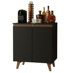 Balcão Cantinho do Café Madesa Reims 70 cm 2 Portas Preto