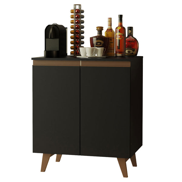 Balcão Cantinho do Café Madesa Reims 70 cm 2 Portas Preto
