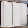 Guarda-Roupa Casal 3 Portas de Correr Branco 100% MDF Madesa Zurique
