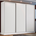 Guarda-Roupa Casal 3 Portas de Correr Branco 100% MDF Madesa Zurique