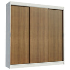 Guarda-Roupa Casal Madesa Kansas 3 Portas de Correr 3 Gavetas Branco/Rustic