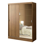 Guarda-Roupa Infantil Madesa Nick 2 Portas de Correr com Espelho Rustic