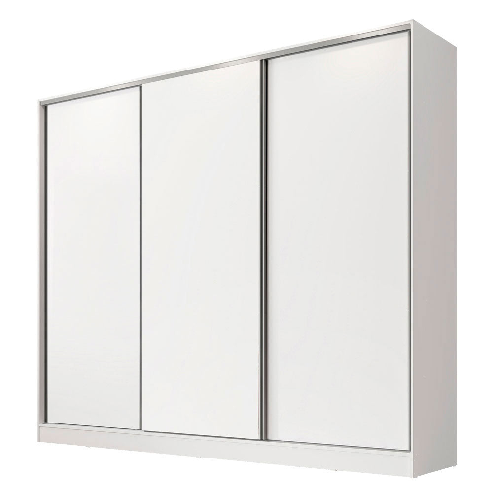 Guarda-Roupa Casal 100% MDF 3 Portas de Correr Branco Royale Madesa