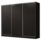 Guarda-Roupa Casal 100% MDF Madesa Royale 3 Portas de Correr Preto