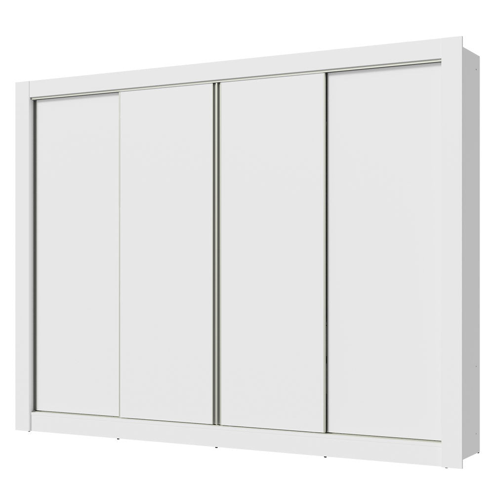 Guarda-Roupa Casal Madesa Montana 4 Portas de Correr Branco