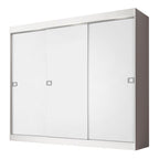 Guarda-Roupa Casal Madesa Napoli 3 Portas de Correr Branco