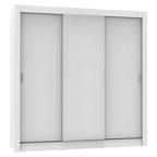 Guarda-Roupa Casal Madesa Mônaco 3 Portas de Correr Branco