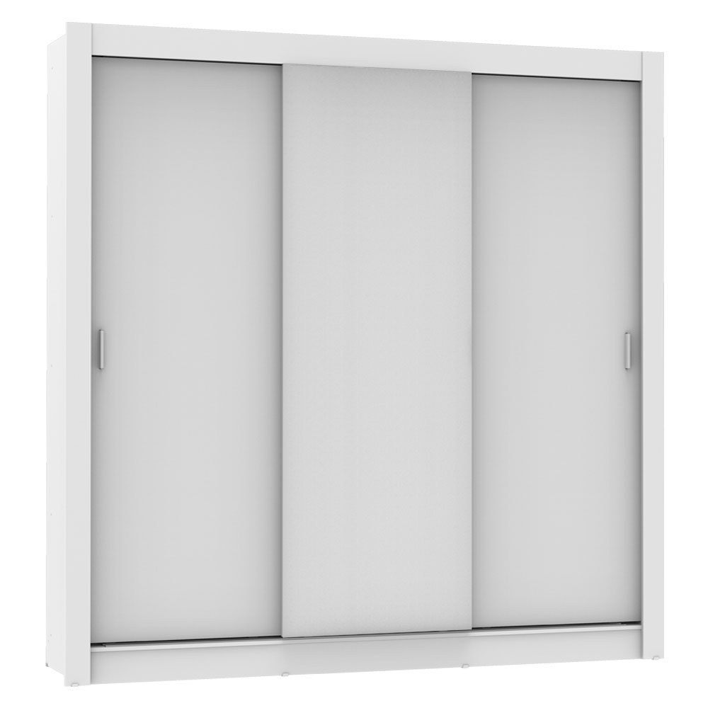 Guarda-Roupa Casal 3 Portas de Correr Branco Nobre Madesa