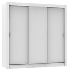 Guarda-Roupa Casal Madesa Lyon 3 Portas de Correr 2 Gavetas Branco