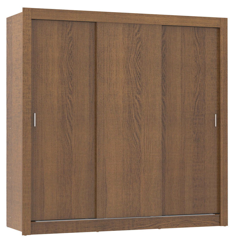 Guarda-Roupa Casal 3 Portas de Correr Rustic Madesa Mônaco