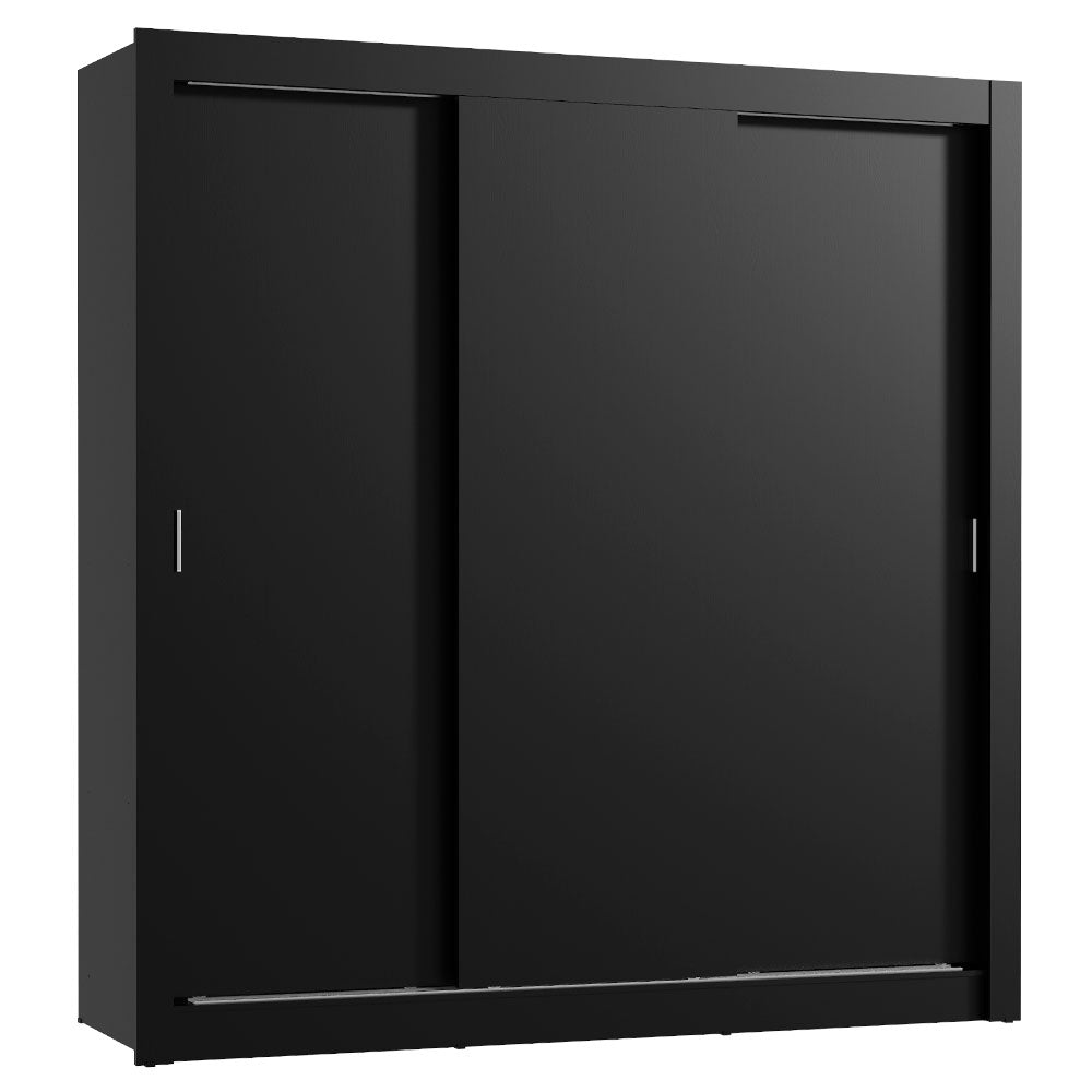 Guarda-Roupa Casal Madesa Lyon Plus 3 Portas de Correr 4 Gavetas Preto