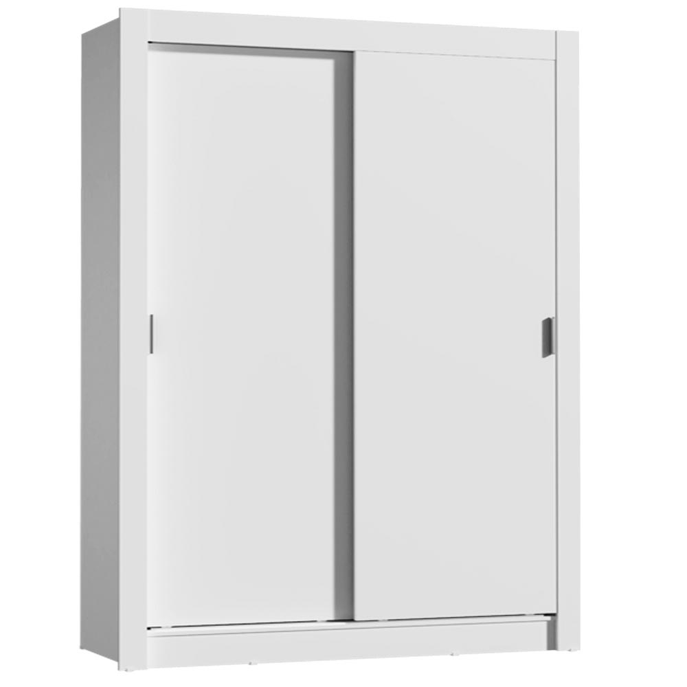 Guarda-Roupa Solteiro Madesa Dallas 2 Portas de Correr 2 Gavetas Branco