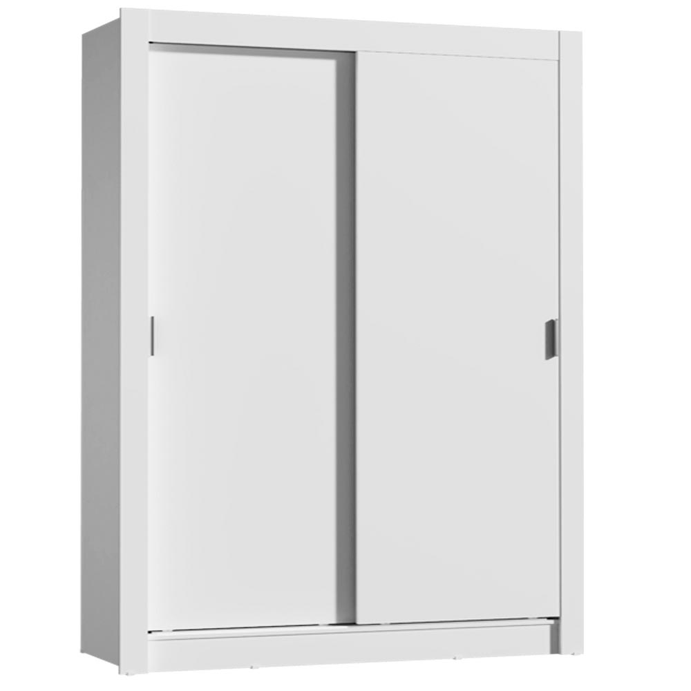 Guarda-Roupa Solteiro Madesa Dallas Plus 2 Portas de Correr 4 Gavetas Branco