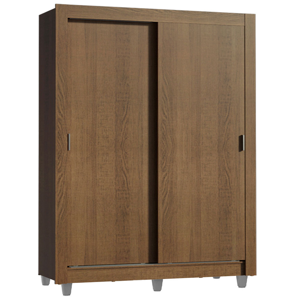 Guarda-Roupa Solteiro Madesa Denver 2 Portas de Correr com Pés Rustic