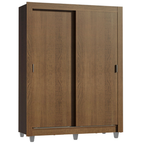 Guarda-Roupa Solteiro Madesa Denver 2 Portas de Correr com Pés Rustic