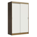 Guarda-Roupa Solteiro Madesa Tokio 2 Portas de Correr 2 Gavetas Rustic/Branco