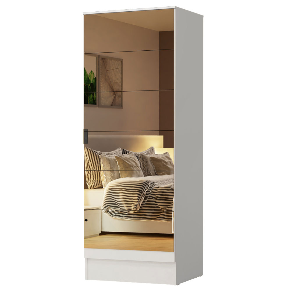 Sapateira Madesa Isis 1 Porta com Espelho Branco