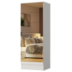 Sapateira Madesa Isis 1 Porta com Espelho Branco