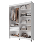 Guarda-Roupa Closet com Pés 2 Gavetas 121 cm Branco Venus Madesa