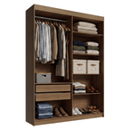 Guarda-Roupa Closet 2 Gavetas 121 cm Rustic Venus Madesa