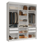 Guarda-Roupa Closet 4 Gavetas 180 cm Branco Venus Madesa