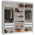Guarda-Roupa Closet 4 Gavetas 180 cm Branco Venus Madesa