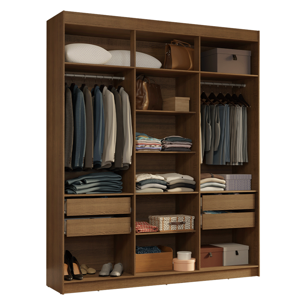 Guarda-Roupa Closet 4 Gavetas 180 cm Rustic Venus Madesa
