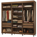 Guarda-Roupa Closet com Pés 4 Gavetas 180cm Rustic Venus Madesa