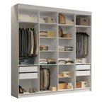 Guarda-Roupa Closet 4 Gavetas 216 cm Branco Venus Madesa