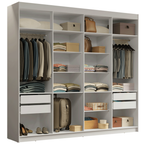 Guarda-Roupa Closet 4 Gavetas 216 cm Branco Venus Madesa