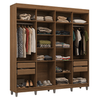 Guarda-Roupa Closet com Pés 4 Gavetas 216cm Rustic Venus Madesa