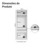 Guarda-Roupa Modulado 2 Portas com Espelho 2 Gavetas 1 Cabideiro Branco Neo Madesa