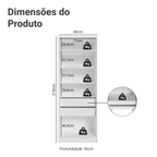 Guarda-Roupa Modulado 2 Portas com Espelho 2 Gavetas 4 Prateleiras Branco Neo Madesa